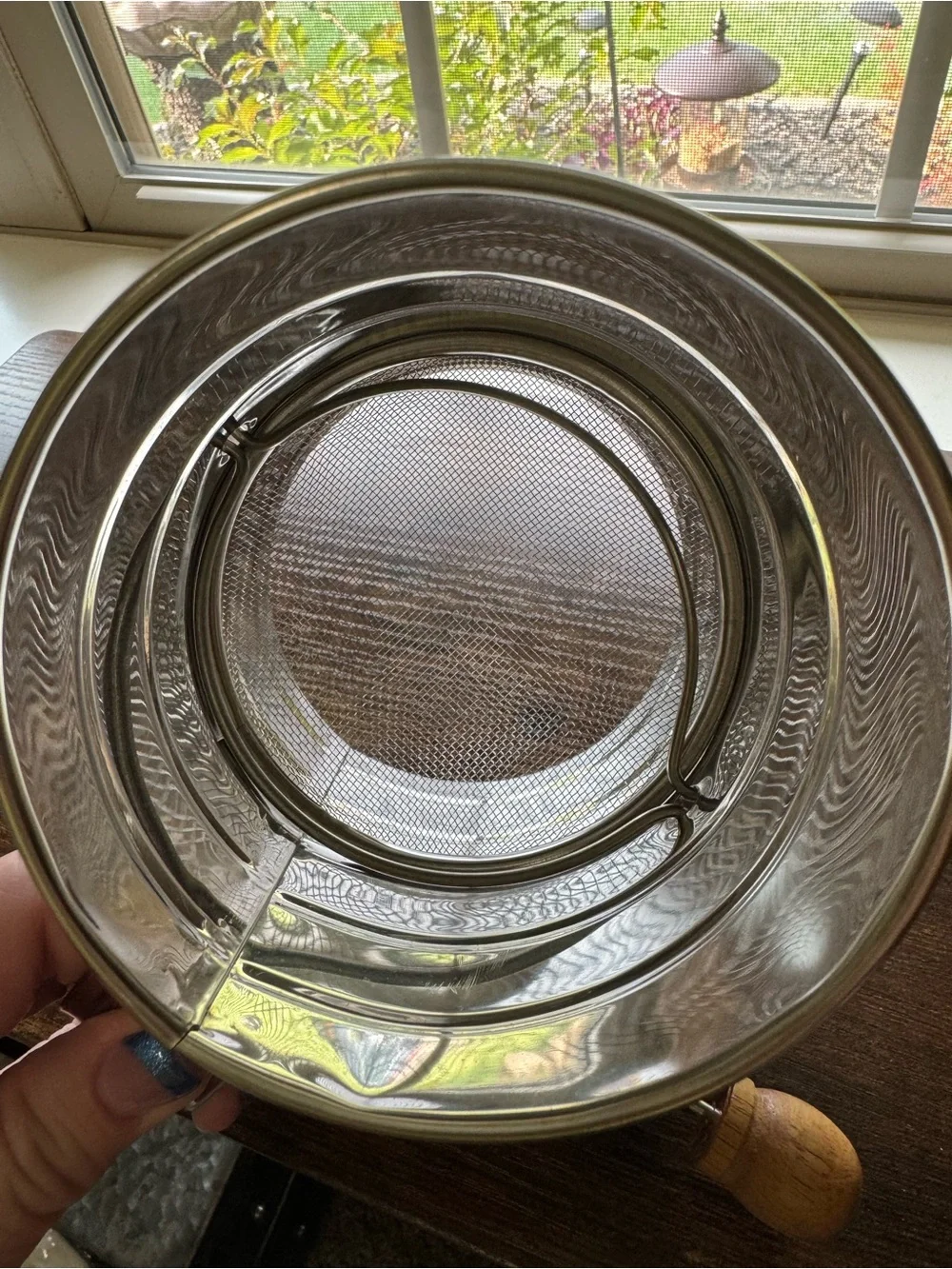 The Pioneer Woman Floral Flour Sifter - Stainless Steel Hand Crank - NWOT